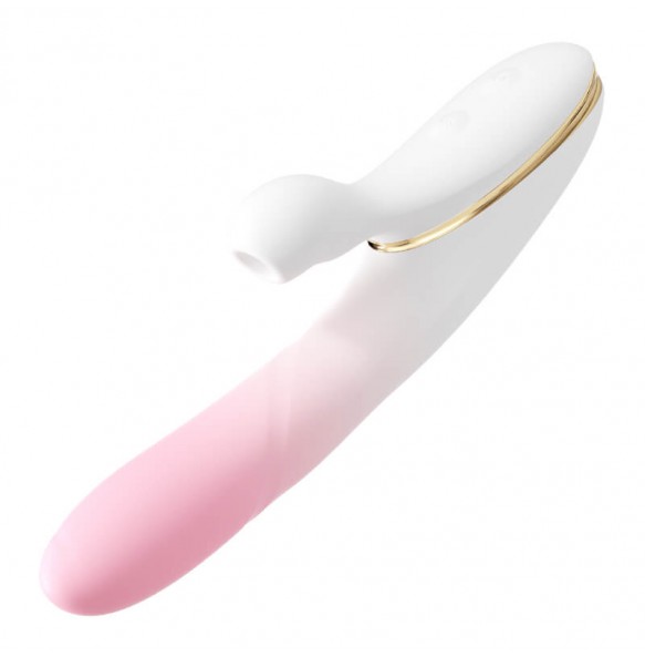Ankni - LOVE JOY Thrust Suction Vibrator (Chargeable - White)